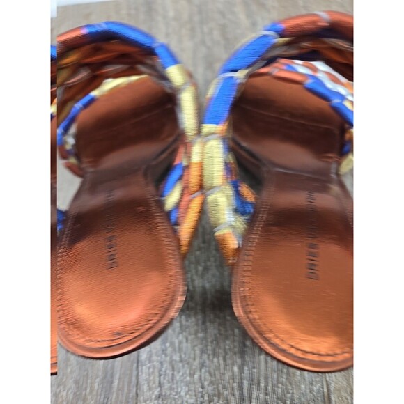 Dries Van Noten WOVEN METALLIC MULES in Rust 36 US 6 Heels - Picture 10 of 16